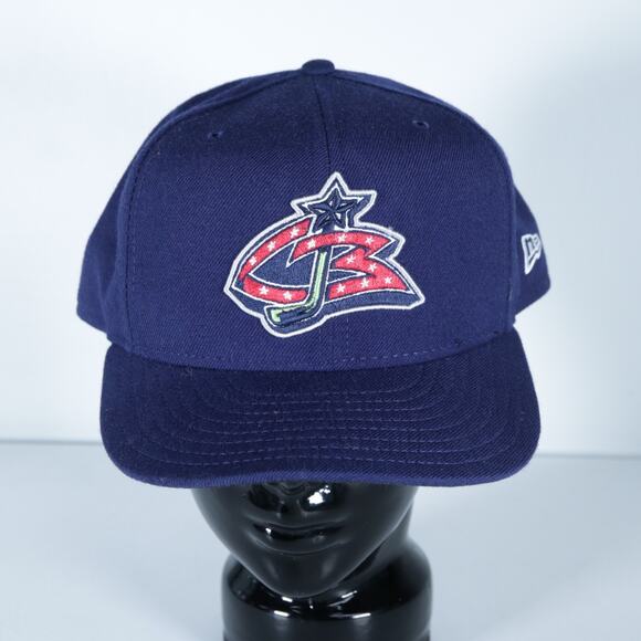Colombus Blue Jackets New Era 59Fifty 5950 Fitted Hat Blue Size 8 1/8 NHL Hockey - Picture 1 of 6